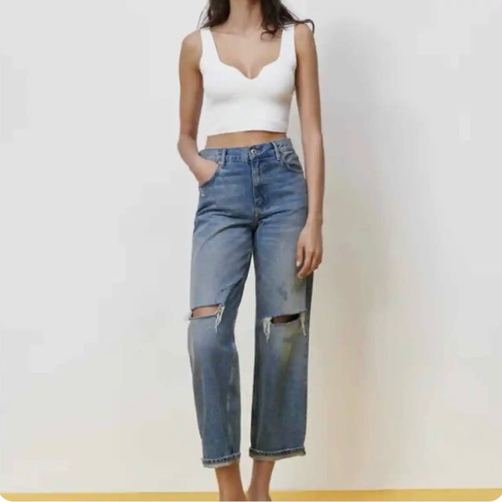 Zara “The new daddy” women’s jean capris size 8